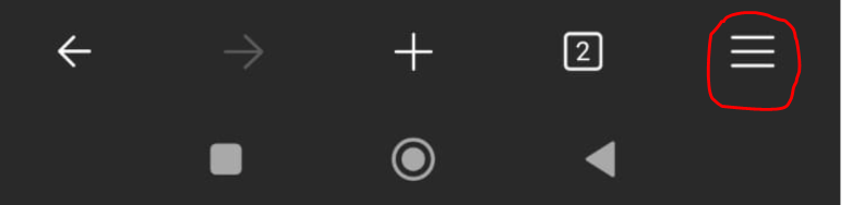 menu edge android pwa