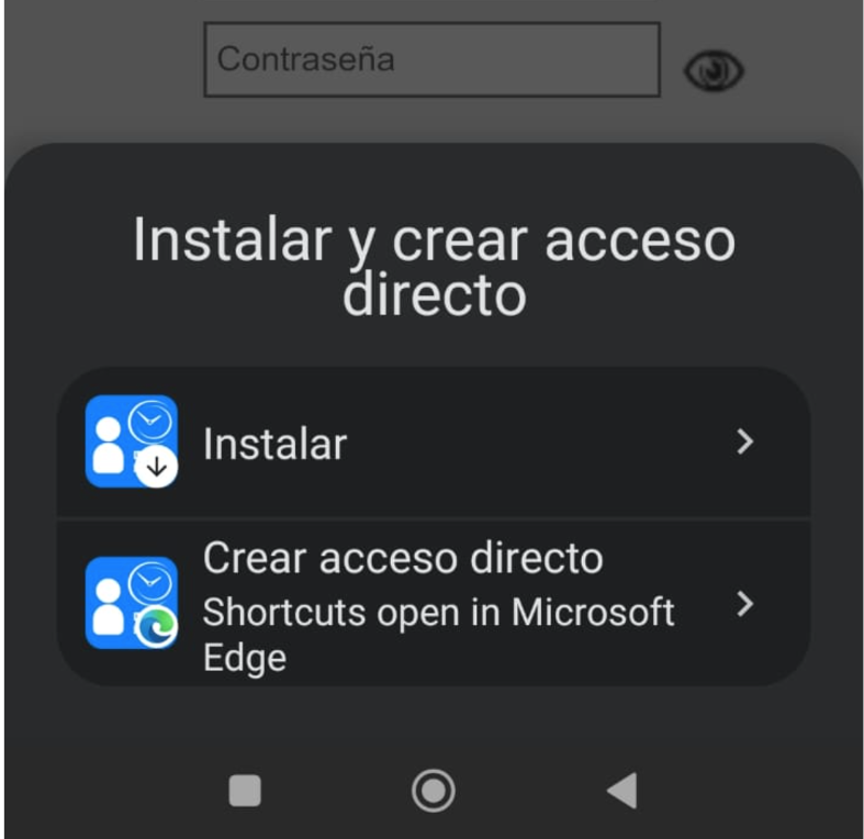 edge android instalar y crear acceso directo aplicación pwa